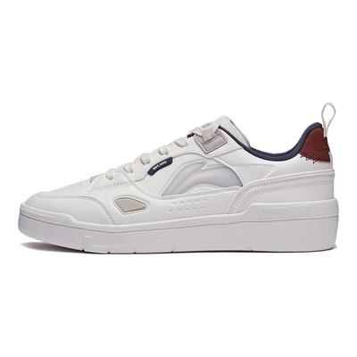 Li Ning Common 80s Comfortable Versatile Durable Lightweight Low-Top Skate Shoes Men Sneakers White AGCT227-1