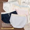 Plus Size Women's Summer 10A Antibacterials Pure Cotton Hip Non Scar Breathable Waist Triangle Briefs