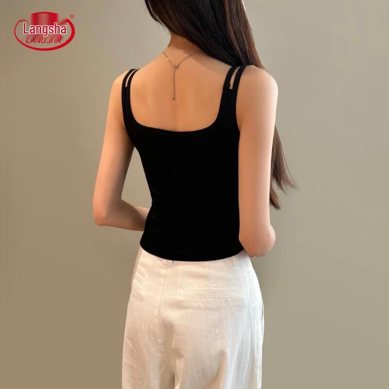 Langsaha Women s Padded Cropped Camisole S (under 90 jin)