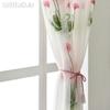 1PC LOZUJOJU 10-20% Blackout Rural Style Cartoon Pink Daisy Embroidered White Sheer Curtain for  Living Room Bedroom Window Decoration Home Decor
