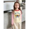 2026 Spring Brand Children's Clothing Long Sleeve T-Shirt New Korean Style Cotton Cartoon Top for Young Girls