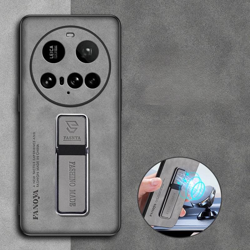 

Чехол для Xiaomi 15 Ultra матовый противоударный PU кожаный магнитный держатель подставка чехол для Xiaomi 15 Pro 14 Ultra 14T 13 Ultra телефон бампер противоударный чехол for Xiaomi 13 Ultra серый