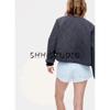 Summer New Arrival Women's French Round Neck Long Sleeves Fashion Casual Cotton Quilted Jacket Outwear 1264166