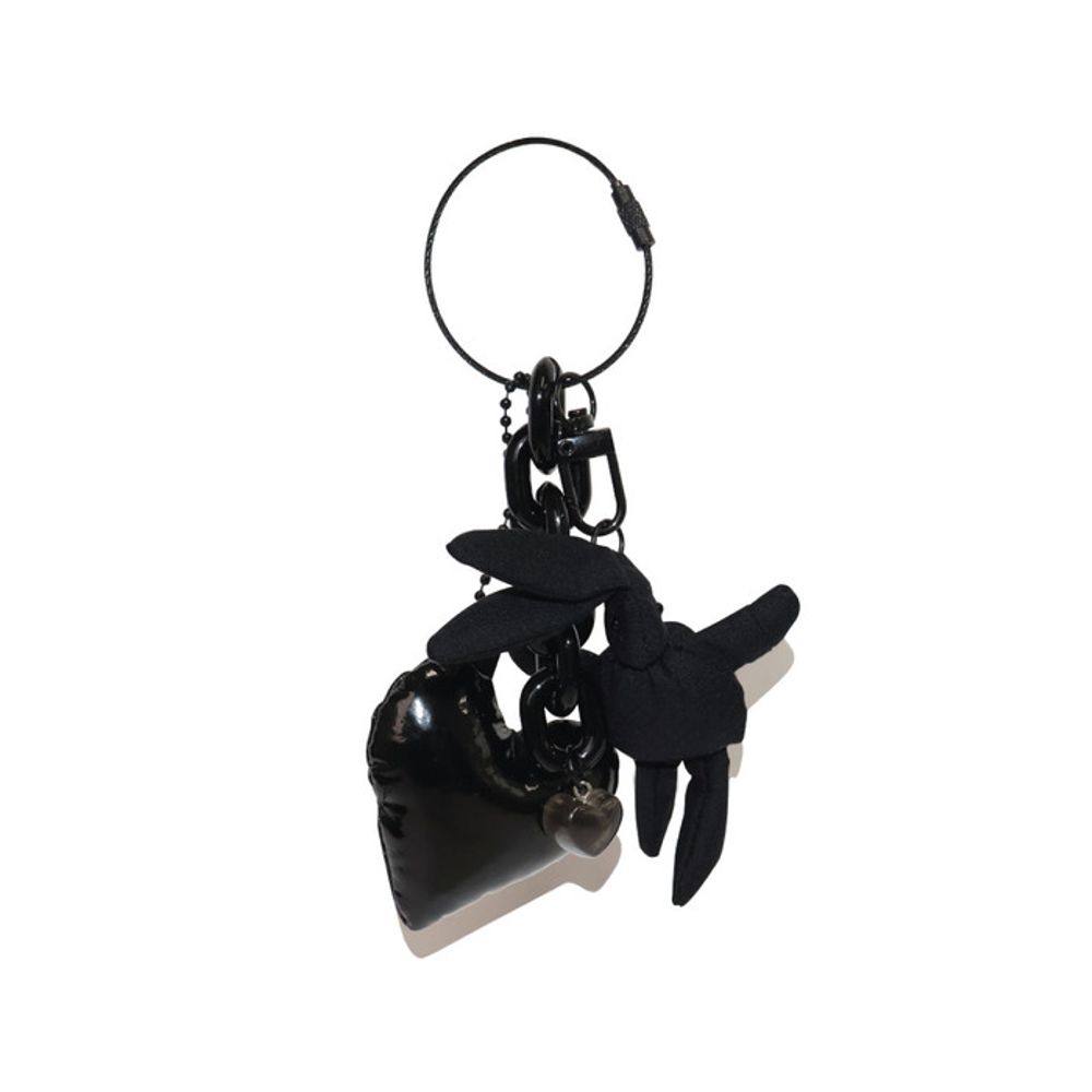 Eldoodle All Black Rabbit Keychain