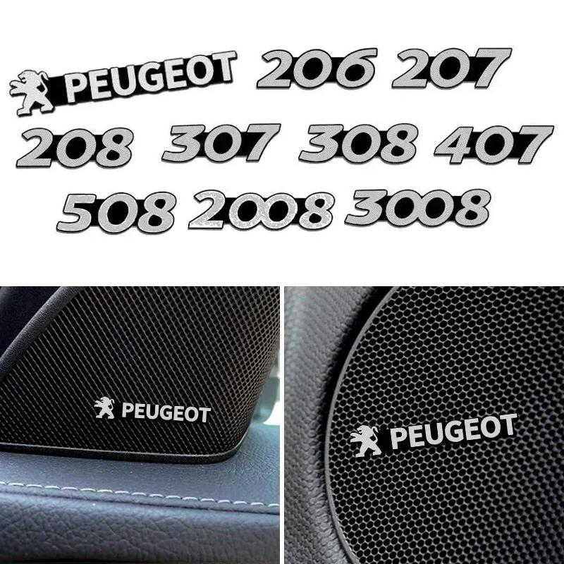 Aluminum Car Speaker q2o Badge Sticker for Peugeot 206 207 208 307 308 407 508 2008 3008 4008 5008 Emblem Accessories