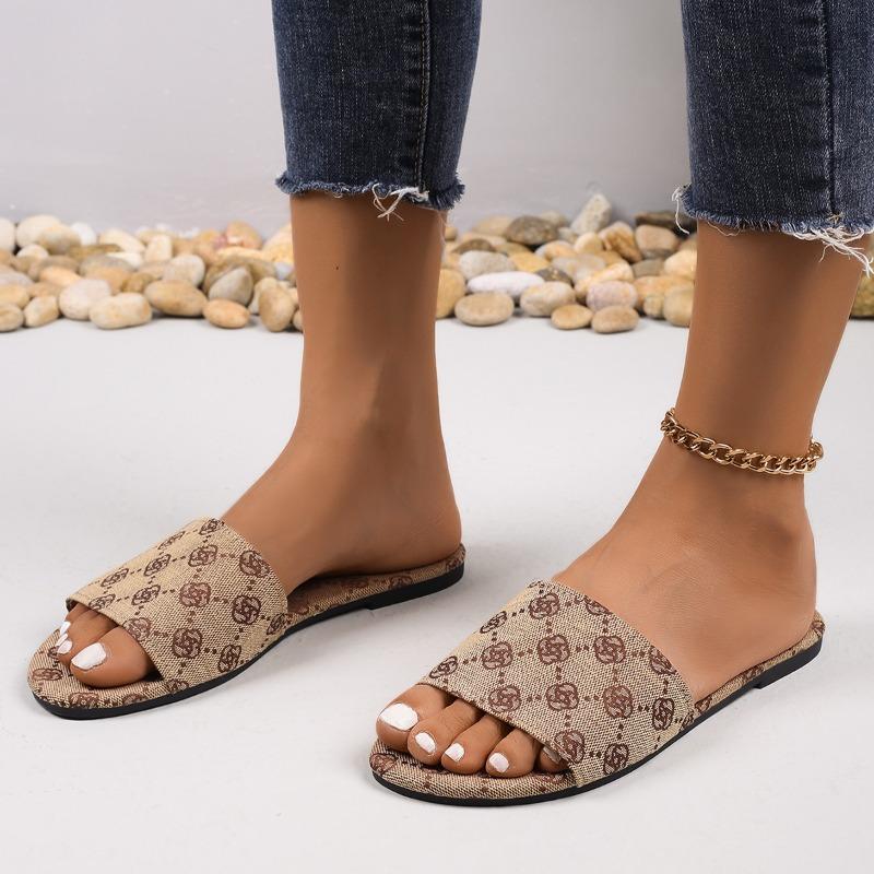 

Модные тапочки для женщин обувь плоские сандалии с открытым носком женские повседневные шлепанцы женские пляжные тапочки плоская обувь женские роскошные сандалии 42 коричневый