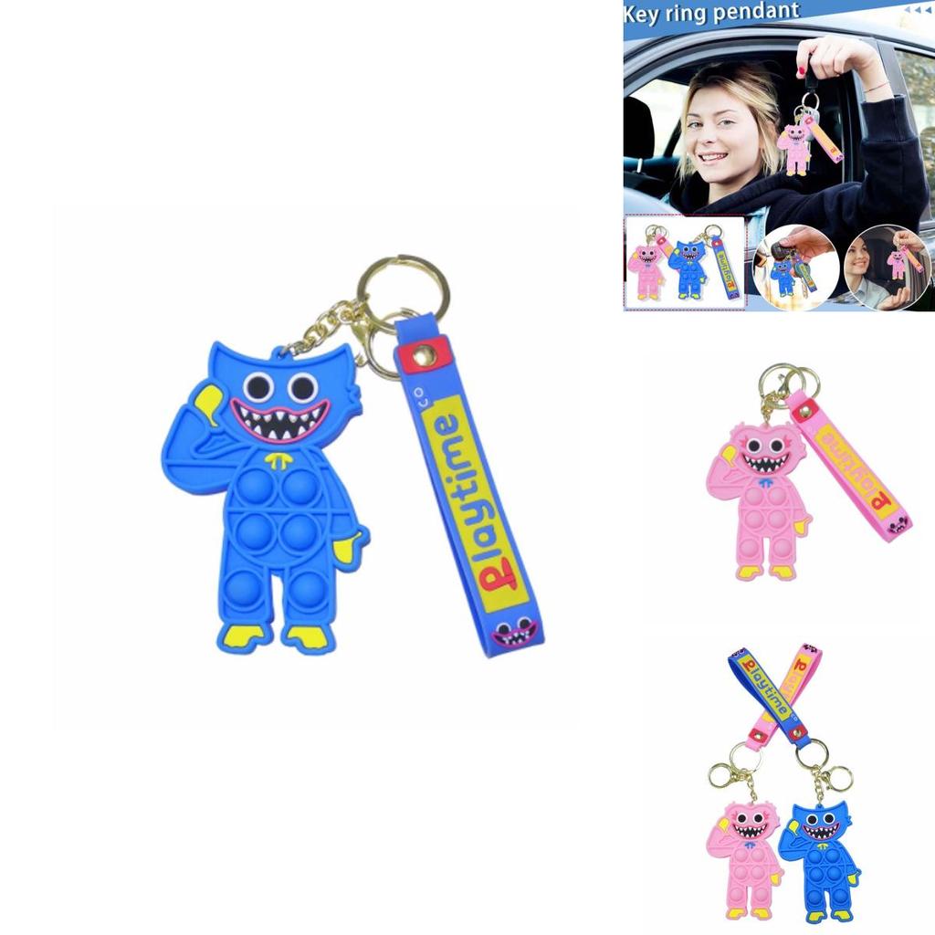 Poppy Playtime Huggy Wuggy Figurky Silikonový Klíčenka Přívěsek Hračka na Uvolnění Stresu