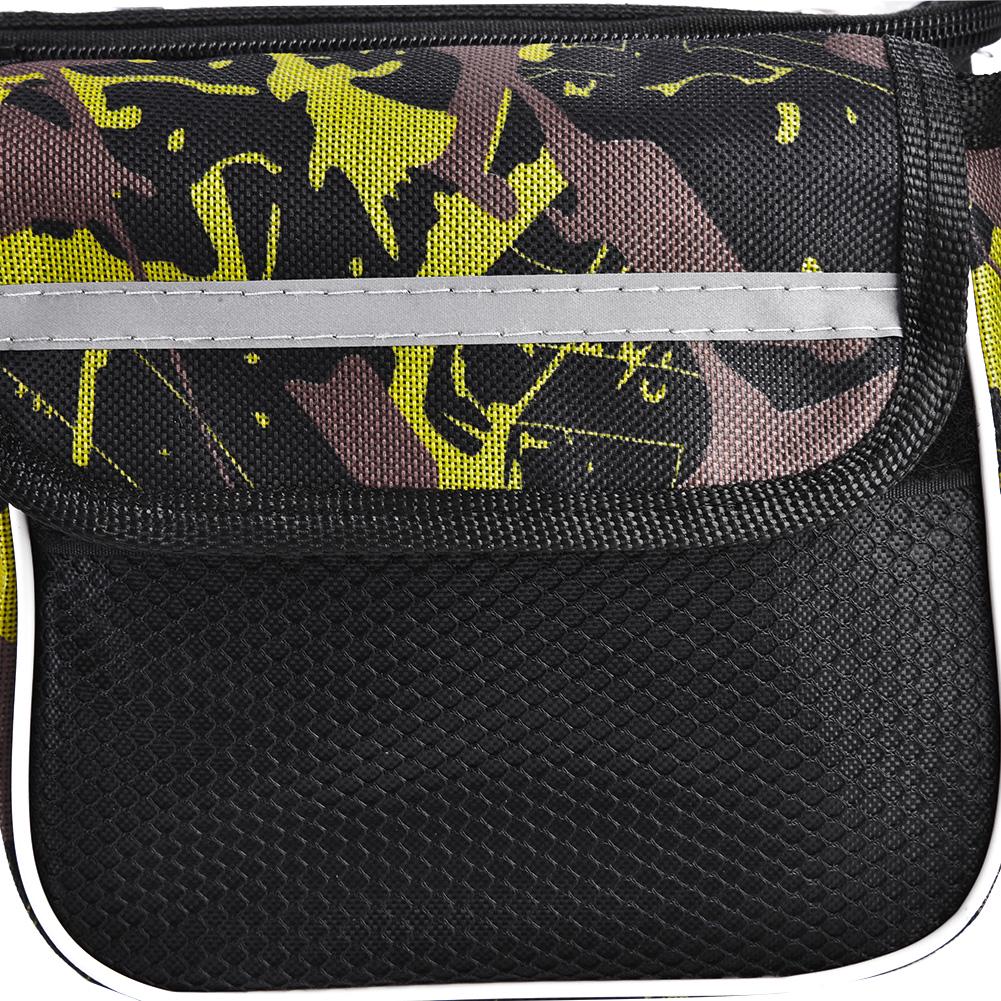 Fahrrad Front Tube Bag Wasserdichte berührbare Handytasche Fahrradzubehör (Grün)