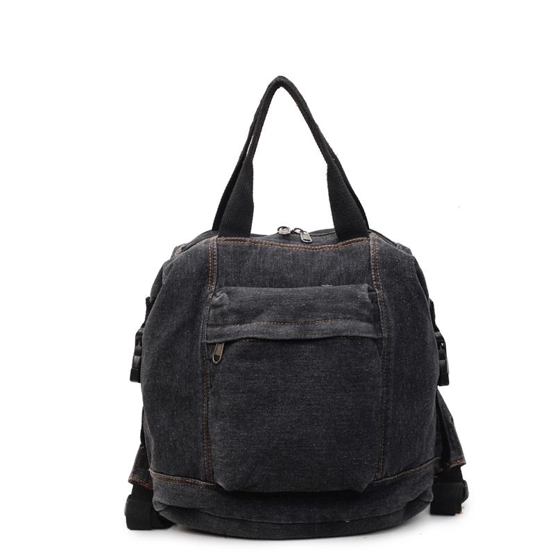 Jeans-Rucksack Damen Kleiner Rucksack Studenten-Schultasche Multifunktionale Handtasche