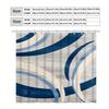 Blue Abstract Shower Curtain Modern Wave Design Geometric Art Elegant Bathroom Decor Waterproof Printed Bath Curtain Home