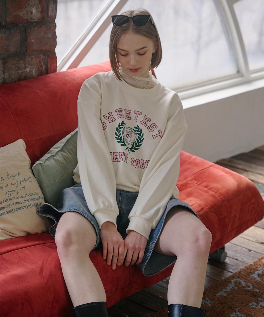 SWEET SOUP Signature Print Sweatshirt (Wb2Ltf3)