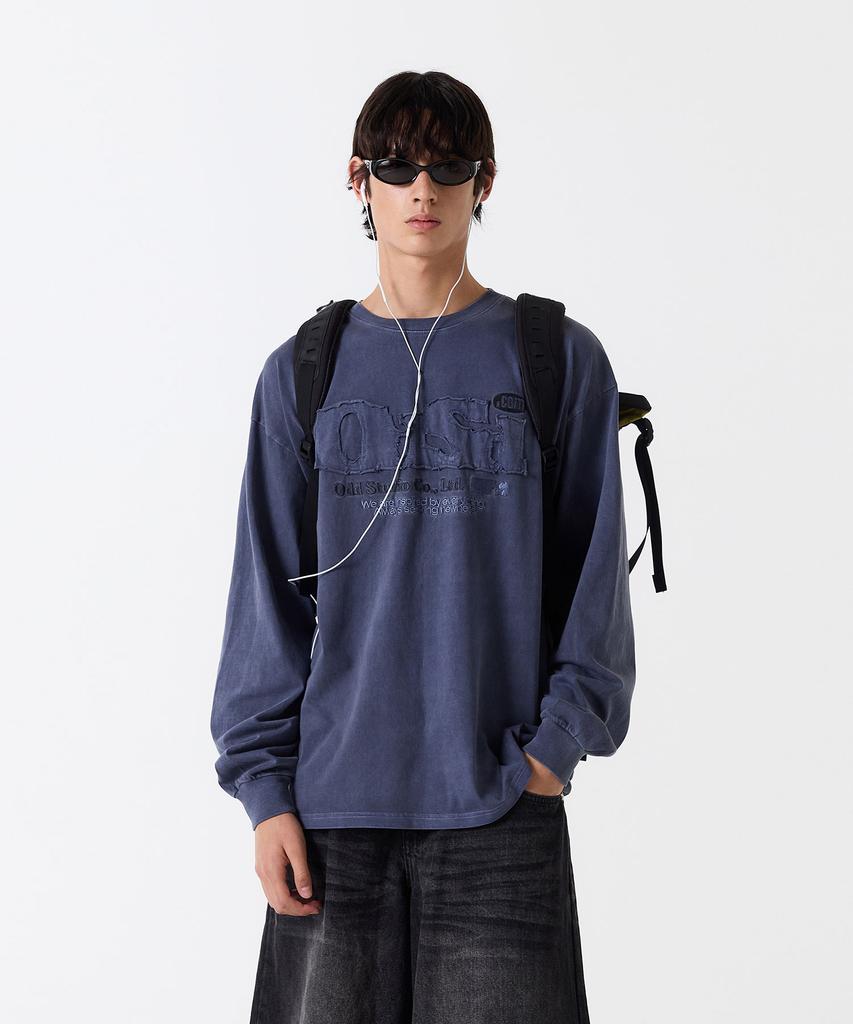 ODDSTUDIO Odsd Pigment Damage Long Sleeve - Navy