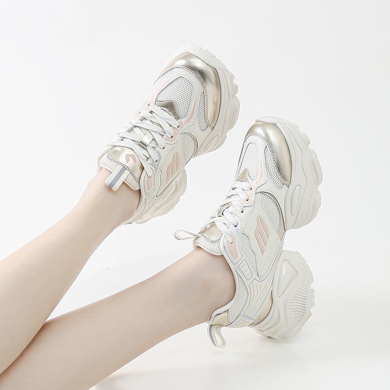 Brand Versatile Dad Shoes Women's Spring Explosion Casual Color Matching Korean Version Sports Shoes Thick Sole Height Wenzhou Women's Shoes