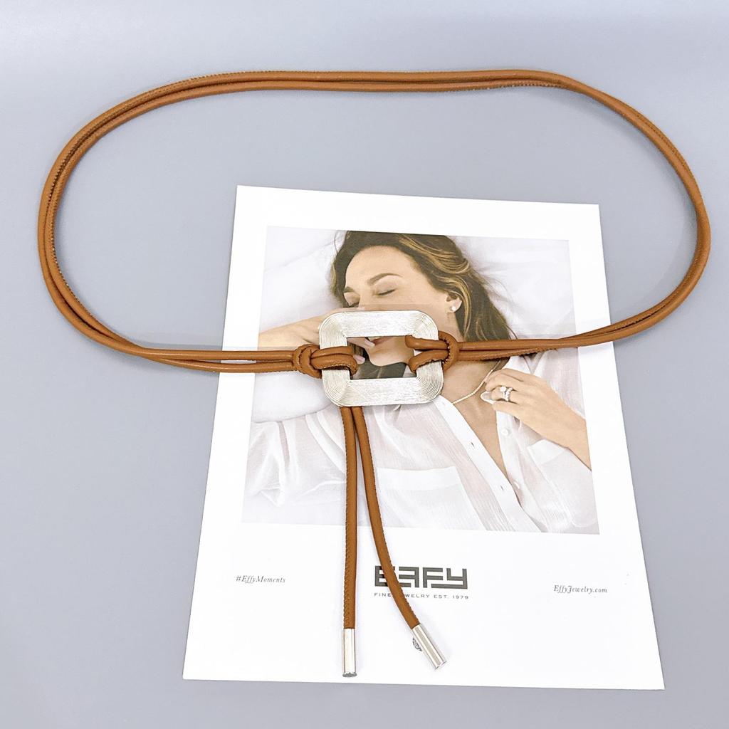 Elegant Ladies' Soft PU Leather Knot Belt for Dresses and Coats