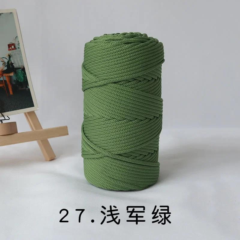 300g/4mm Polyester Nylon Mischgarn Große Rolle Runder Hohlfaden DIY Handgewebtes Wandteppich Dekorationsgarn Häkelstrang