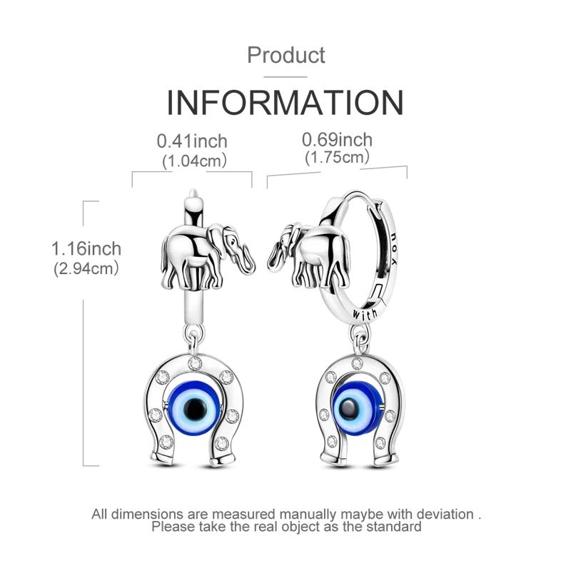 925 Sterling Copper Lucky Guardian Ear Zircon Original Design Earrings Color Zircon Making for Women Girl Wedding Party Gifts