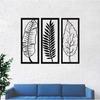 Metal Leaf Wall Art Decor, Iron Leaves Sculpture, Nature Inspired Hanging for Living Room Bedroom Office, Modern Sturdy Home Accent