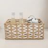 Handgeflochtener Rattan-Aufbewahrungskorb Natürlicher Tisch-Organizer für Snacks Kosmetik Heimdekoration