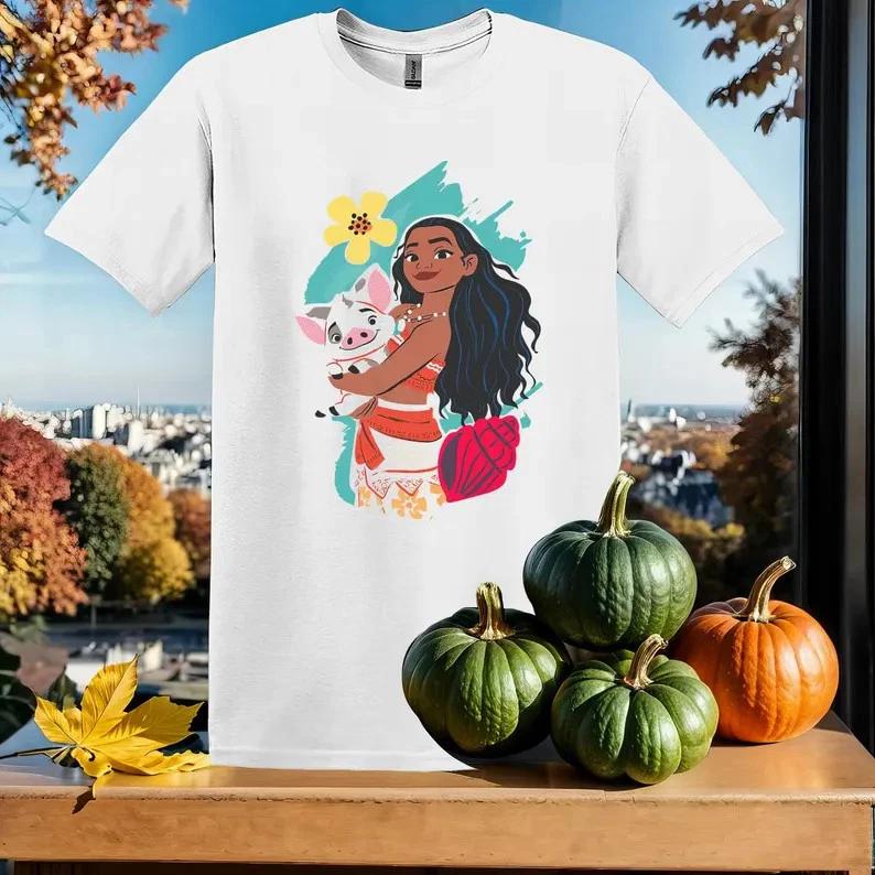Princess Cute Moana White TShirt S