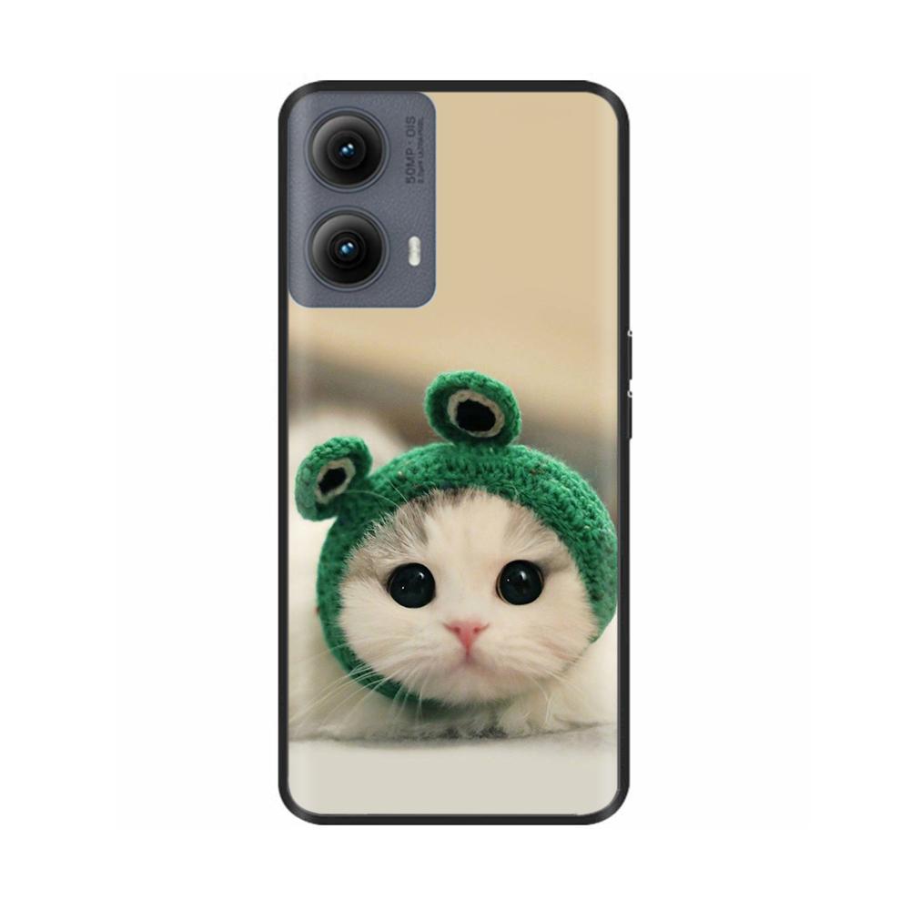 Silicone Casing For Motorola Edge 2024 Case Lovely Cartoon Soft TPU Black Cover For Moto Edge 2024 6.6" Shockproof Fundas Capa