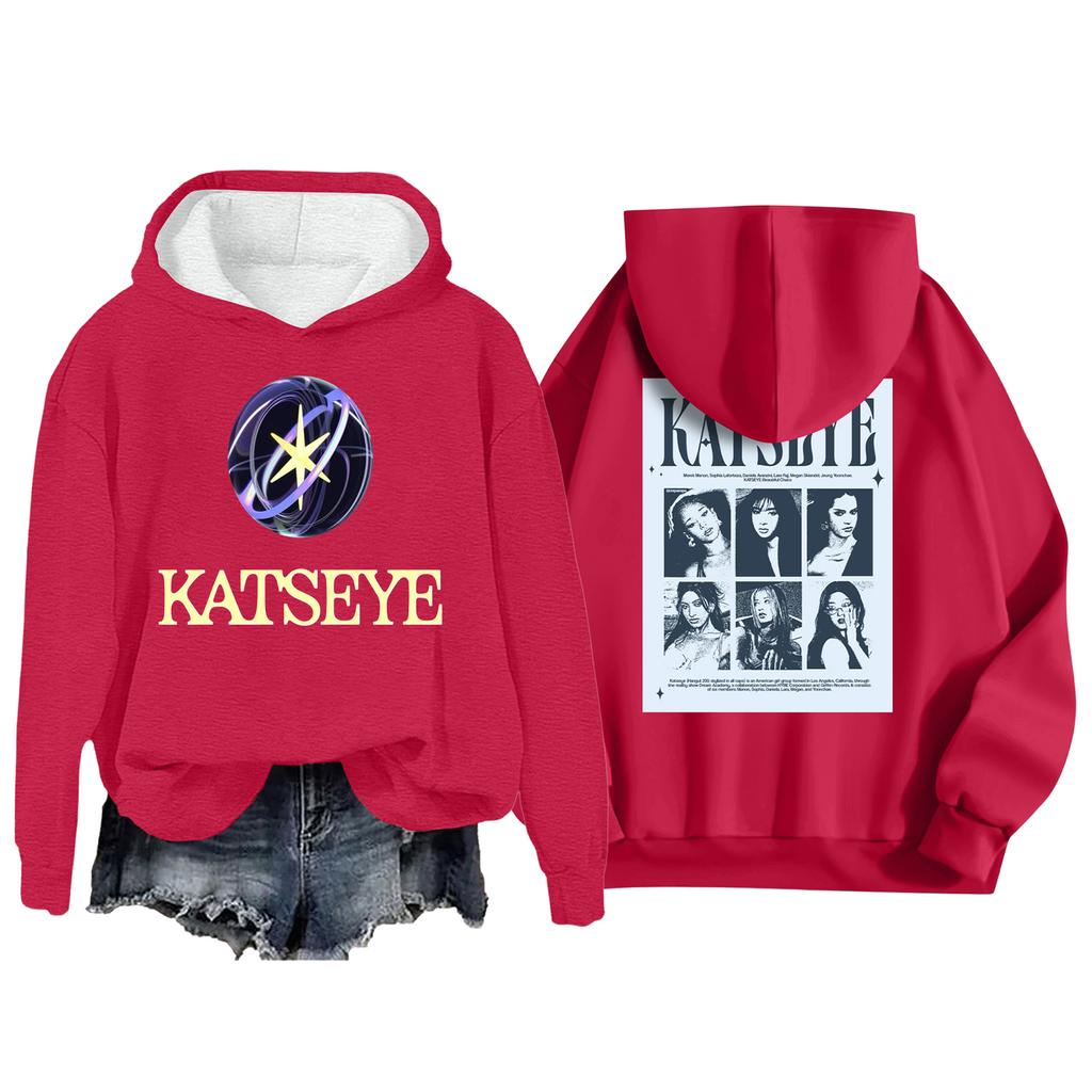 Women's Fashion Casual Long Sleeve Loose Printed Pullover Sports Long Sleeve Hooded Sweatshirt