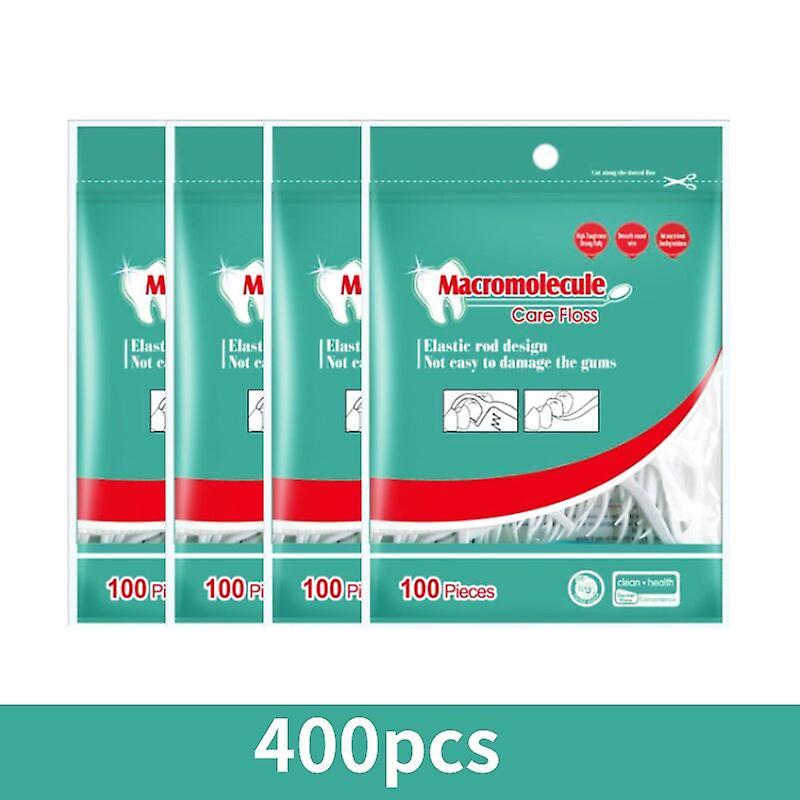 400Pcs Dental Floss Picks Disposable Dental Flosser Toothpick With Threads Clean Between Brush For Tooth Floss Brush 0ral Irrigator Less