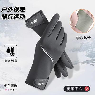 Warm Gloves for Women, Warm In Autumn and Winter, Cold-proof Riding, Windproof Driving, Touch Screen Waterproof, Winter Outdoor Velvet Gloves