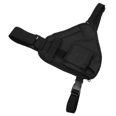 10,2 x 6,69 Zoll Walkie-Talkie Tragbar Weste Brusttasche Beutel Schwarz mit Verstellbarem Riemen Walkie-Talkie Brusttasche