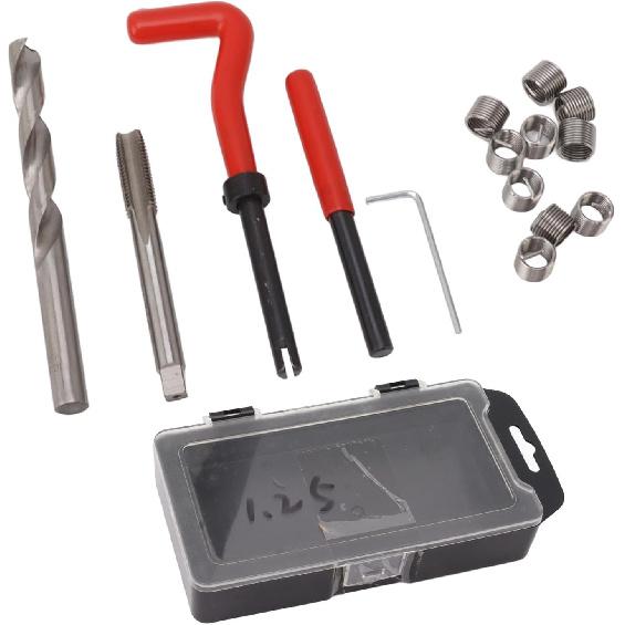 M10 x1 . 25 Thread Repair Kit , Thread Repair Tool Kit Bent Handle Easy To Use Carbon Steel M10 x1 . 25 Uniform Force High Hardness for Home