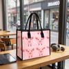 Cute Pink Pig Printed Women Tote Bag Fashion Casual Portable Daily Use Shopping Bag