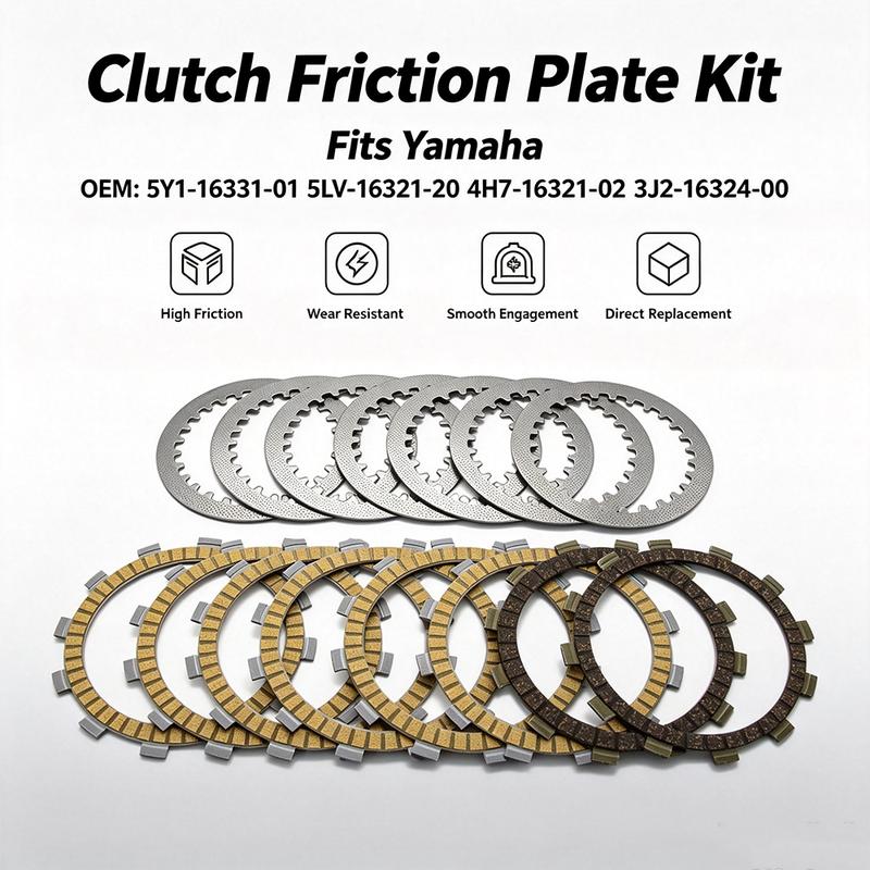 Motorcycle Friction Clutch Plates For Yamaha FZ6 FZ6R  XJ6 XJ6F XJ6N XJ6S XJ6SA XJ6NA XJ6FA  Diversion F XJ6-N (Naked, ABS)