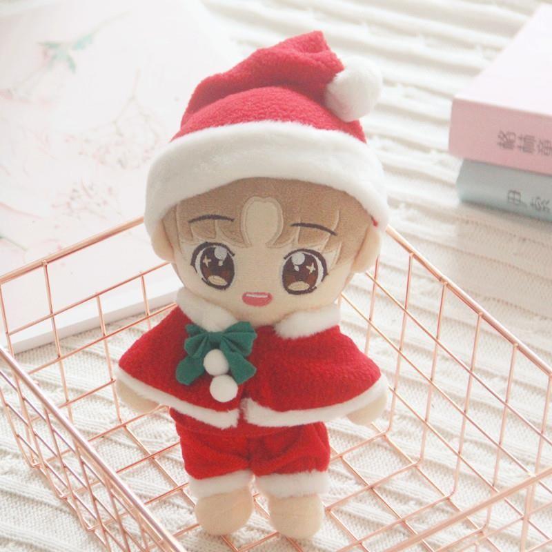 10 20cm Plush Toy Stuffed Doll Christmas Costume Clothes Suit Cute Gifts Fashion