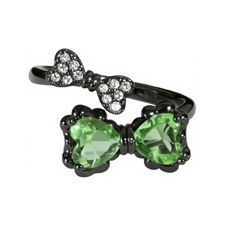 "Minimalist Dark Purple" Dark Punk Personality Delicate Zircon Ring Women'S Temperament Sweet Cool Wind Index Finger Ring