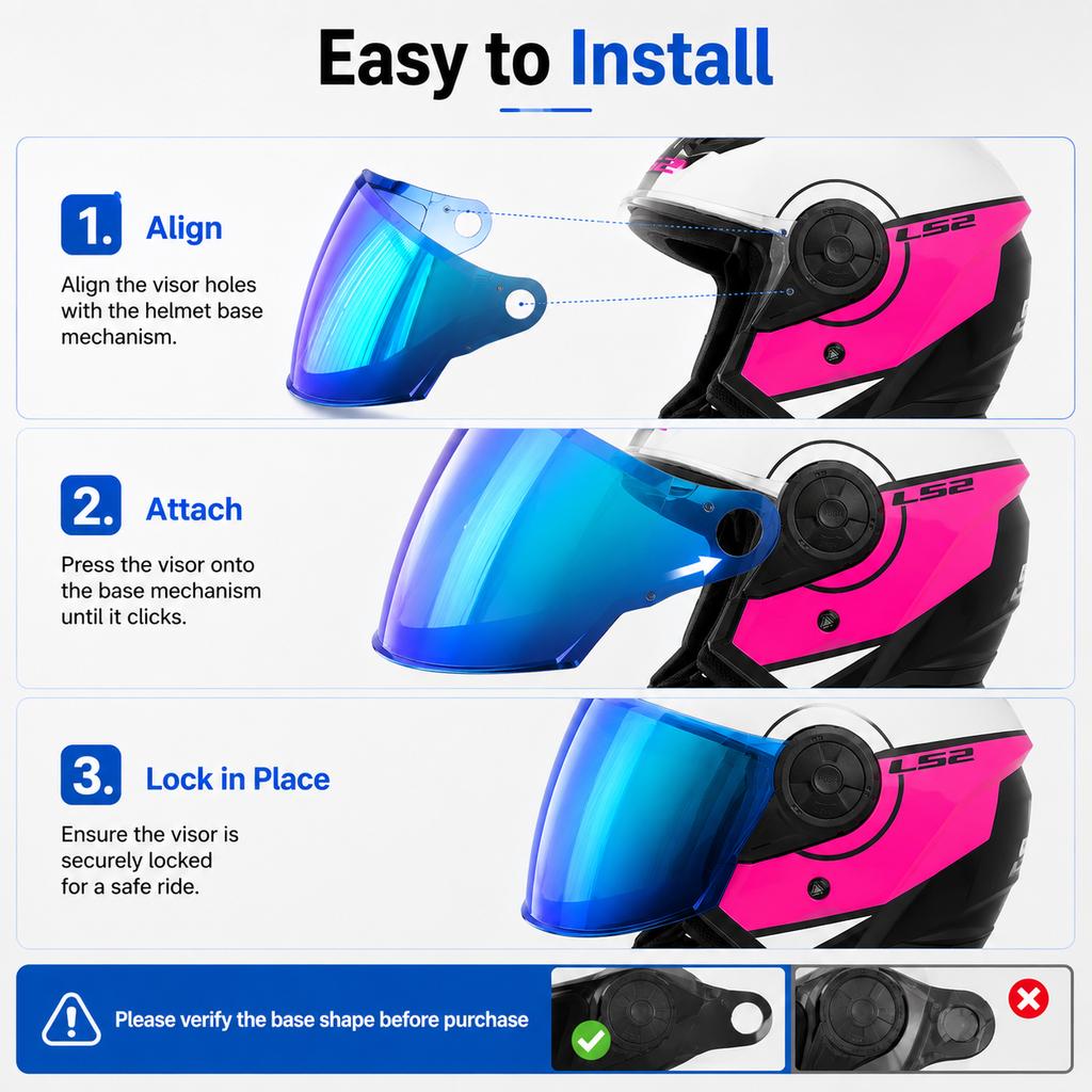 Visor for LS2 - AIRFLOW II OF616 Sun Visor Original Accessories Open Face Motobike Helmet Color Lens Viseira CapaceteSpeed Sensors 6