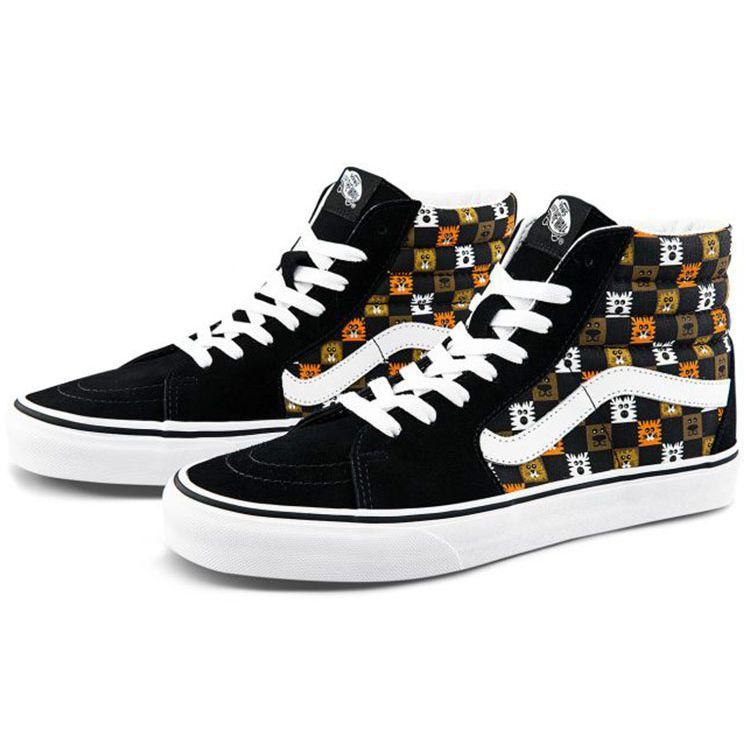 Vans Sk8 Non-Slip Durable Lightweight High-Top Skate Shoes Unisex Skate Shoes Black Brown VN0A4U3C0GN
