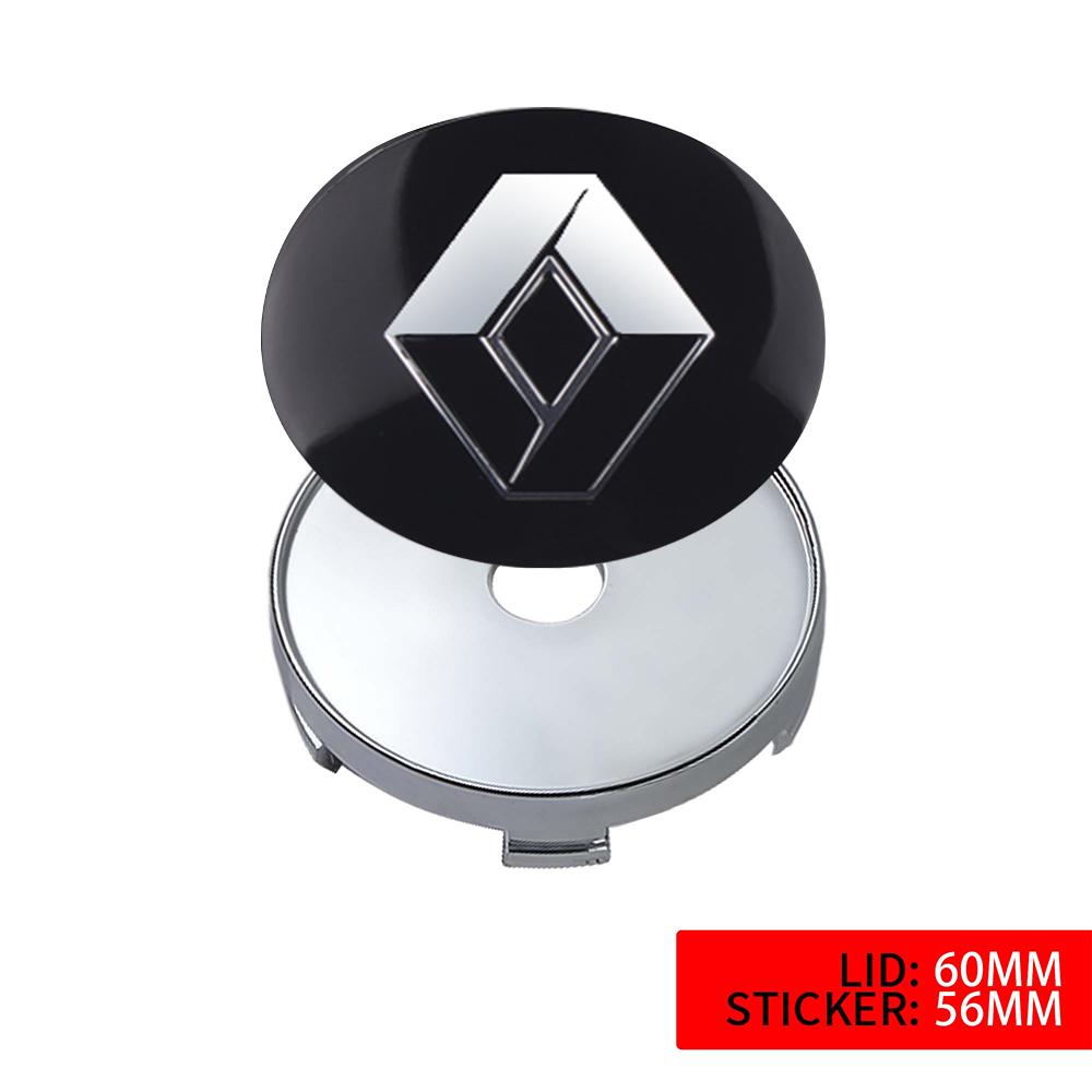 4pcs 56/60MM Car Wheel Center Caps Tyre Rim Hub Cover Stickers Badge For Renault Clio Megane DACIA Fluence Loguna Duster LoganSS9