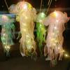 Jellyfish Lamp Portable Flower Lamp Jellyfish Wind Chimes Bedroom Night Light Hanging Lantern Home Decoration Girl Birthday Gift