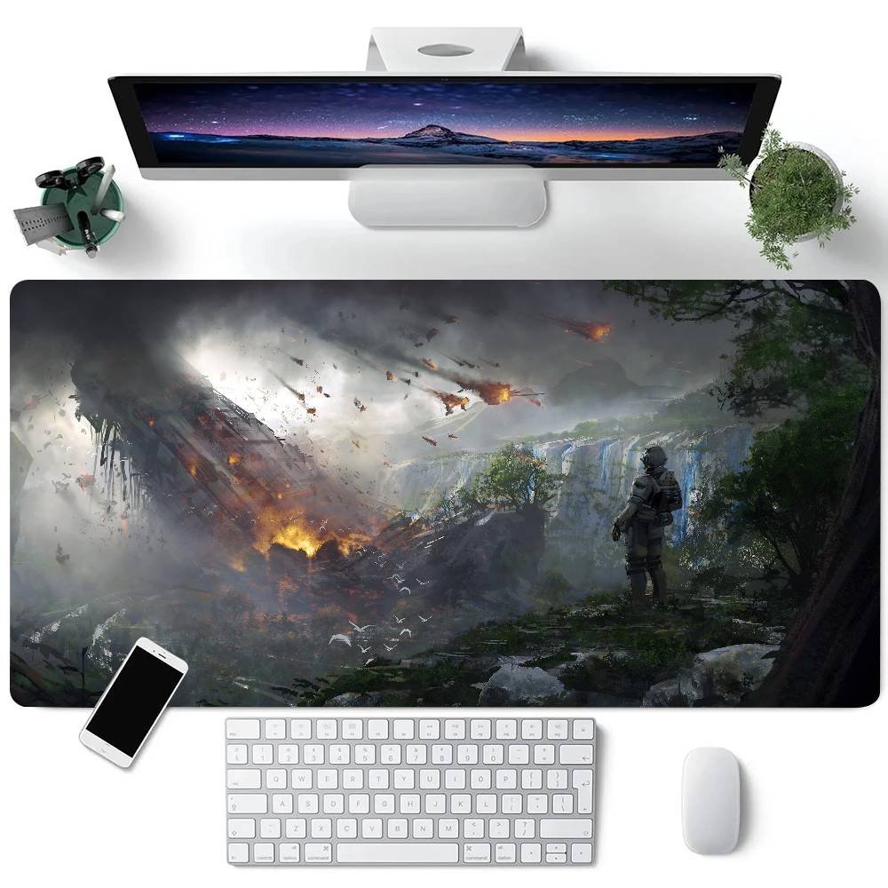 Game Titanfall 2 Mousepad Large Keyboard Desk Mat Gaming Mouse Pad LockEdge Non-slip Mat