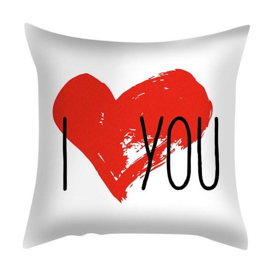 Buy Cushion Cover Love Theme Create Atmosphere Heart Print Convenient