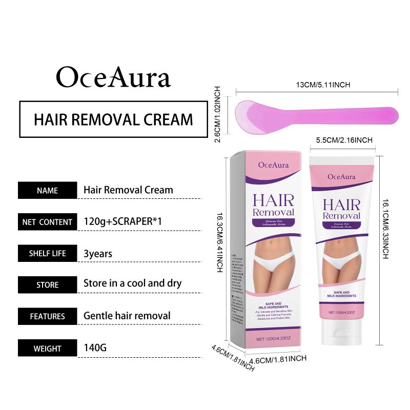 Sensitive Skin Hair Removal Cream for Bikini Area Moisturizing Painless Depilatory Slows Hair Growth for Smooth Skin