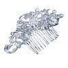 Women's Wedding Flower Rhinestone Faux Pearl Hair Clip Bridal Hair Comb Jewelry
