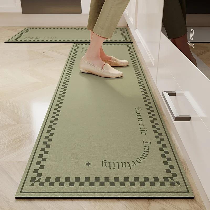 Carpet for Kitchen Waterproof Oil-proof Non-slip Floor Mat Pvc Leather Rug Japanese Style Decoration Rugs Long Strip Foot Mats