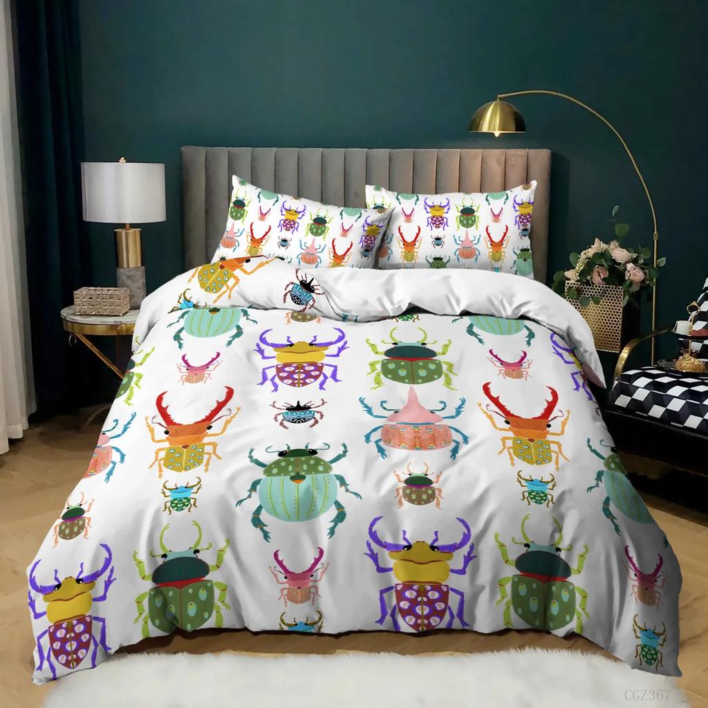 Cactus Duvet Cover Cartoon Comforter Cover Cute Dog Cat Bedding Set Potted Plant Garden Style Queen King Full Size Quilt Cover