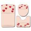 Romantic Valentine'S Day Bathroom Toilet Floor Mat 3-Piece Set
