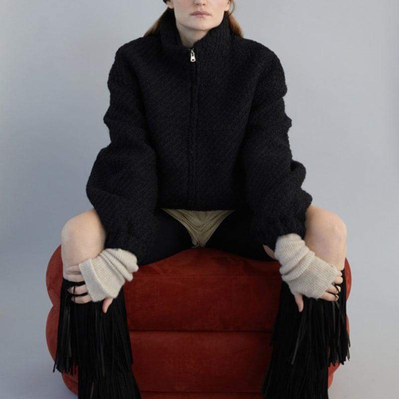 AWESOME NEEDS CONFETTI KNIT HAT_BLACK