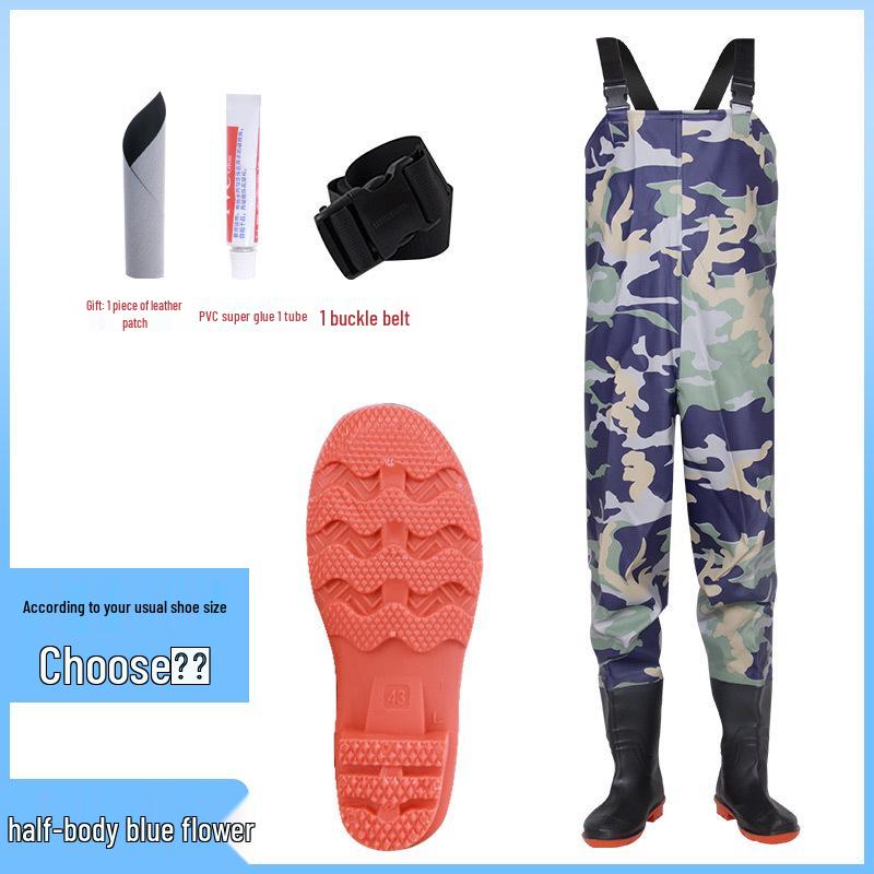 Waterproof Wear-Resistant Fishing Waders with Non-Slip Boots