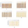 10PCS Crochet Hooks Set Ergonomic Wooden Grip Handles, Beginner Crochet Kits for Hand Stitching DIY Crochet Craft