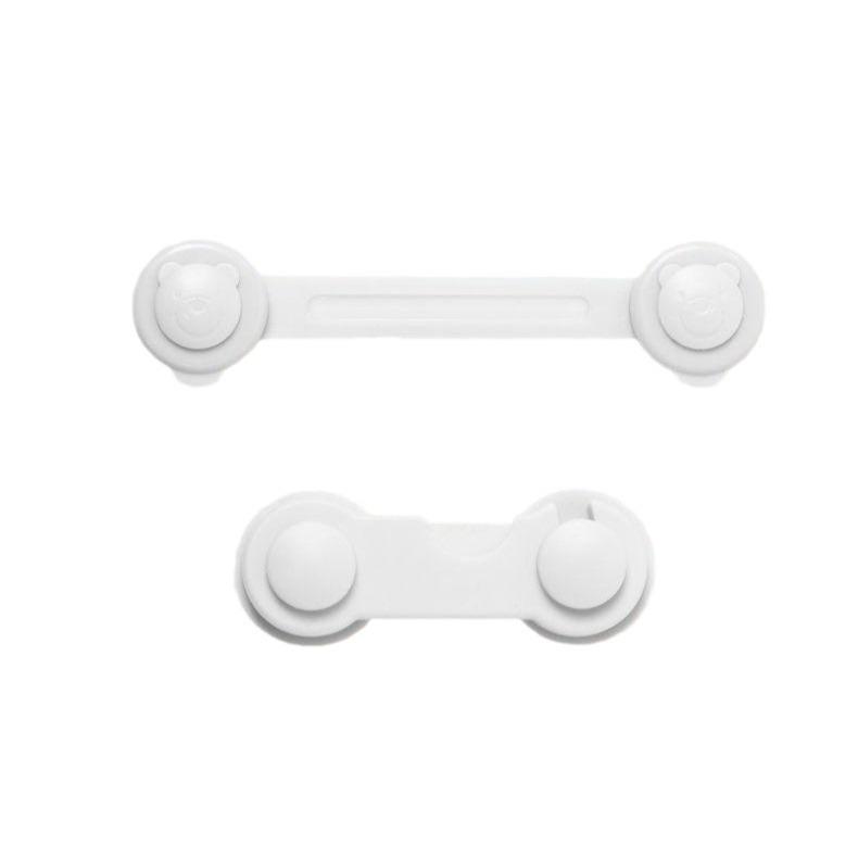 

Многофункциональный замок для безопасности детей: Защелка против открывания для шкафов, дверей, ящиков и холодильников Long Lock White - 1 Pack