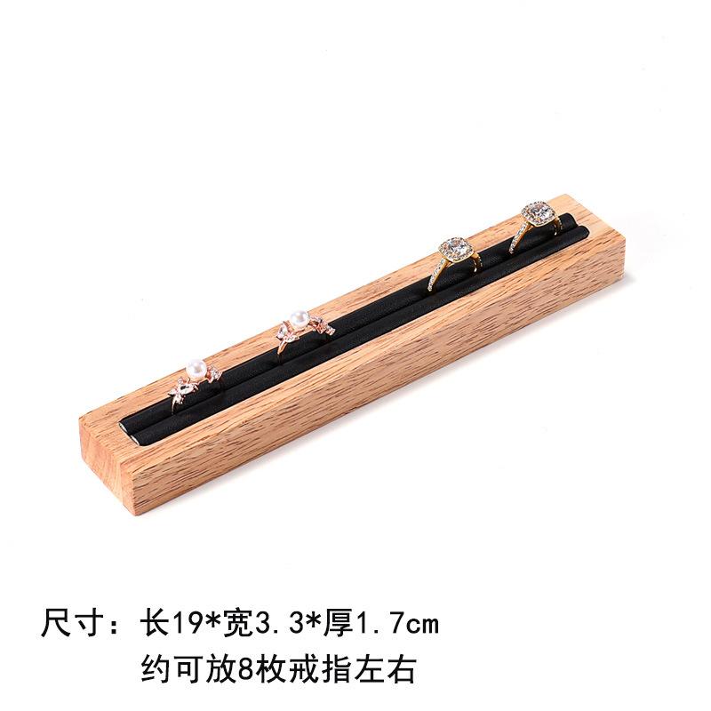 Ring Jewelry Display Tray Solid Wood Oval Pair Ring Jewelry Rack Counter Jewelry Display Props Jewelry Boxes and Packing