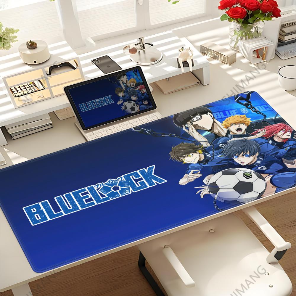 Mouse Pad Japan Anime Blue Lock Nagi Seishiro Mousepad PC Gamer Keyboard Rug Black And White Laptop Gaming Accessories Desk Mat 800x400x2mm